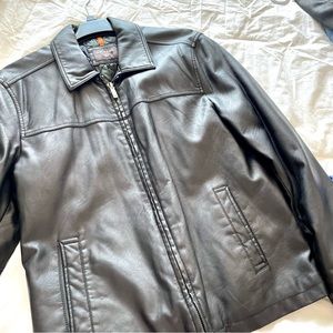 Docker’s NWOT Faux Leather Lined Bomber Jacket - Large